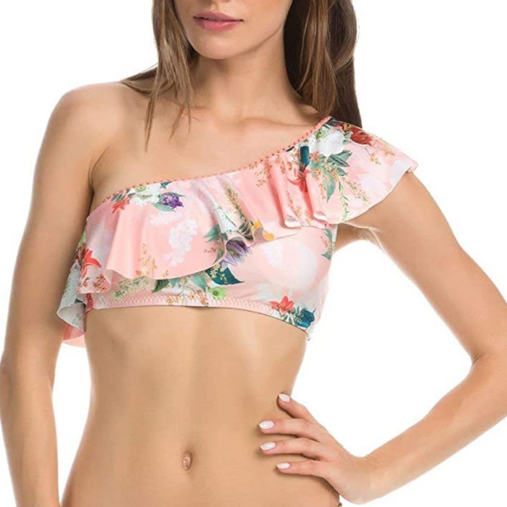 Isabella Rose Blossoms Floral One-Shoulder Top M